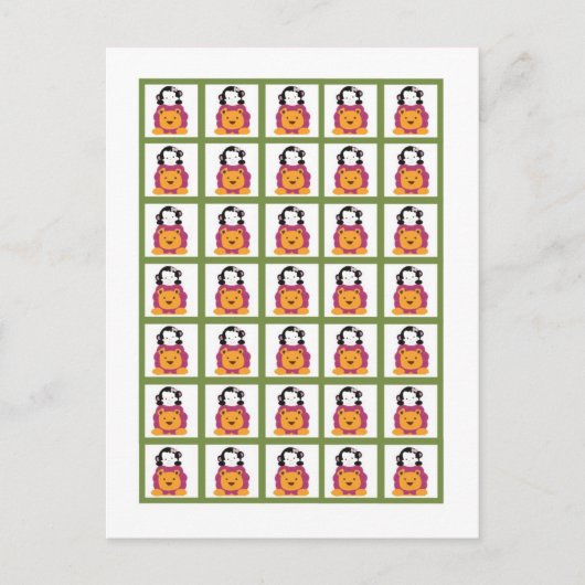 Bingo Kaart Markers Sweet Safari (Voorkant)