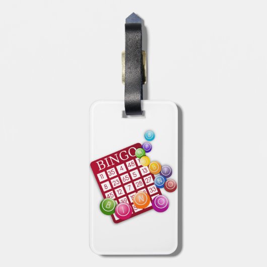 BINGO-Kaart met BINGO Balls Bagagelabel (Achterkant verticaal)