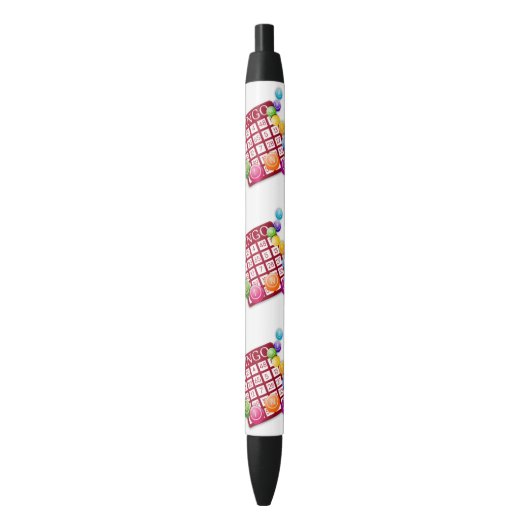 BINGO-Kaart met BINGO Balls Blauwe Inkt Pen (Voorkant Verticaal)