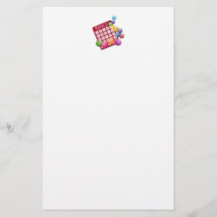 BINGO-Kaart met BINGO Balls Briefpapier