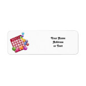 BINGO-Kaart met BINGO Balls Etiket (Voorkant)