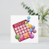 BINGO-Kaart met BINGO Balls Kaart (Staand voorkant)