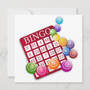 BINGO-Kaart met BINGO Balls Kaart