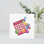 BINGO-Kaart met BINGO Balls Kaart (Staand voorkant)