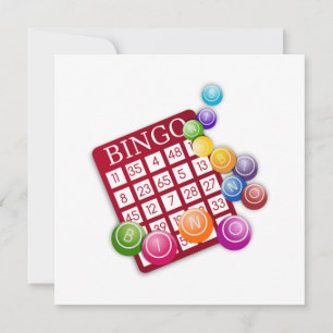 BINGO-Kaart met BINGO Balls Kaart