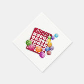 BINGO-Kaart met BINGO Balls Servet (Hoek)