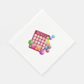 BINGO-Kaart met BINGO Balls Servetten (Hoek)