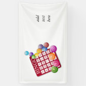BINGO-Kaart met BINGO Balls Spandoek (Verticaal)