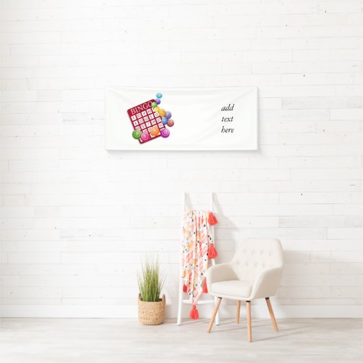 BINGO-Kaart met BINGO Balls Spandoek (Insitu)