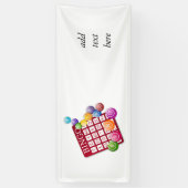 BINGO-Kaart met BINGO Balls Spandoek (Verticaal)