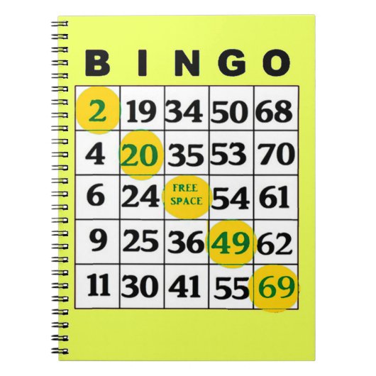 BINGO-kaart Notitieboek (Voorkant)