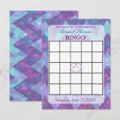 Bingo Kaart | Paarse Chevron (Voorkant / Achterkant)