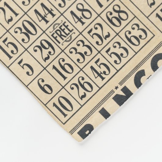  Bingo Kaart Patroon Fleece Deken (Hoek)