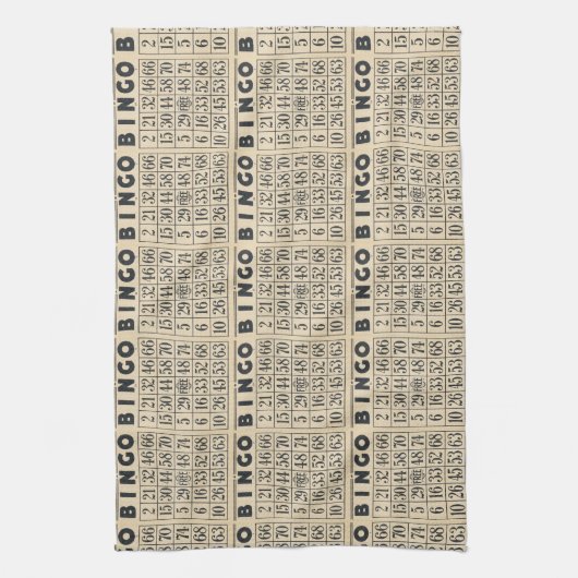 Bingo Kaart Theedoek (Verticaal)