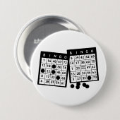 Bingo kaarten chips spel kunst illustratie ronde button 7,6 cm (Voorkant /achterkant)