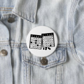 Bingo kaarten chips spel kunst illustratie ronde button 7,6 cm (In situ)