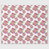 Bingo-kaarten en bingo-ballen cadeaupapier (Vlak)