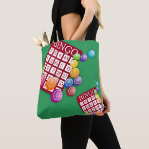 Bingo-kaarten en markeertekens afdrukken Canvas ta Tote Bag