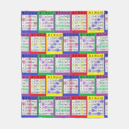 BINGO-kaarten, kleurrijke Lucky Blanket Fleece Deken
