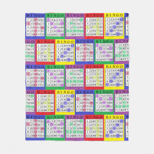 BINGO-kaarten, kleurrijke Lucky Blanket Fleece Deken