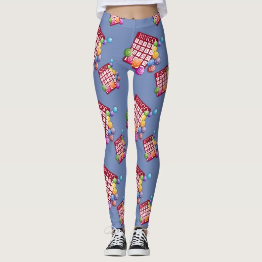 Bingo Kaarten ontwerpen kleine print Leggings (Voorkant)
