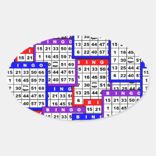Bingo Kaarten Ovale Sticker