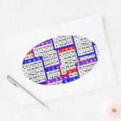 Bingo Kaarten Ovale Sticker (Envelop)