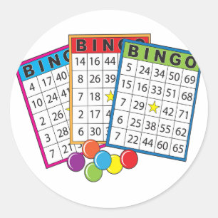 Bingo Kaarten Ronde Sticker