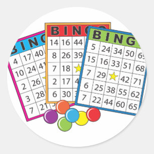 Bingo Kaarten Ronde Sticker