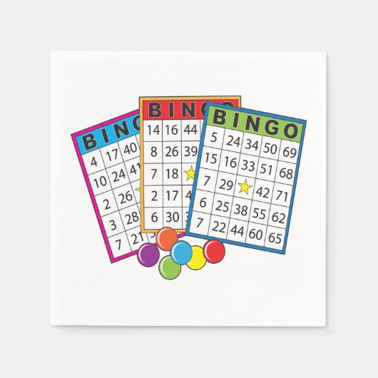 Bingo Kaarten Servet (Voorkant)