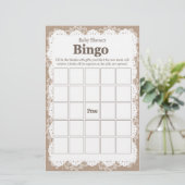 Bingo-Kaarten van het Baby shower van de overlappi (Staand voorkant)