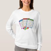 Bingo Kaarten Vrouwen Lang Sleeve T-shirt (Voorkant)