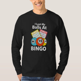 Bingo kaartspel voor spelleider Ik ben mijn ballen T-shirt