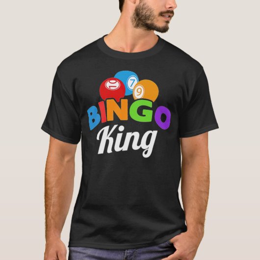 Bingo King Friends Gift Funny Gambling squad - T-shirt (Voorkant)