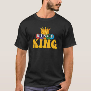 Bingo King komt op Caller Lucky Bingo T-shirt