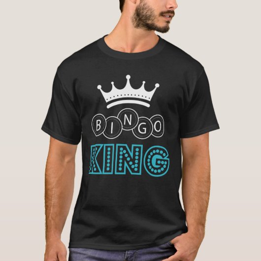 Bingo King Witty Gambling Humor T-shirt (Voorkant)