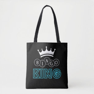 Bingo King Witty Gambling Humor Tote Bag