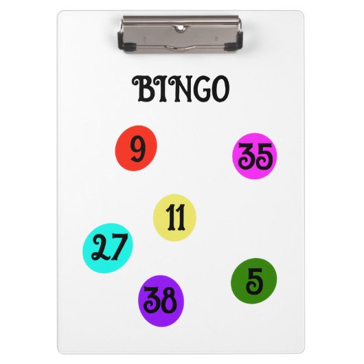 BINGO-klembord — kleurig Klembord (Voorkant)