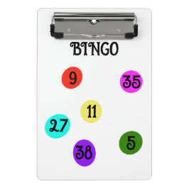 BINGO-klembord — kleurig Mini Klembord
