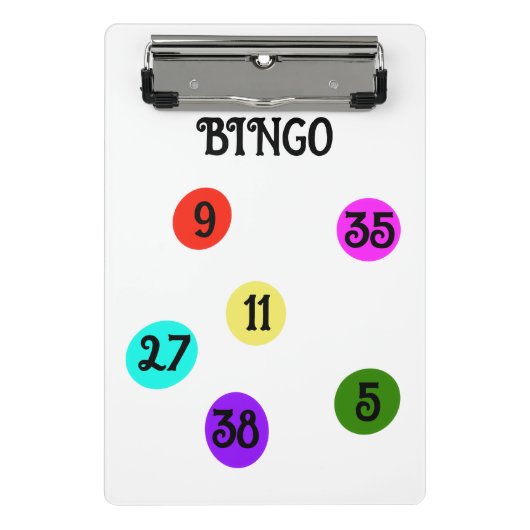 BINGO-klembord — kleurig Mini Klembord (Voorkant)