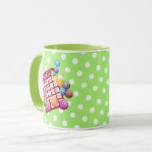 Bingo - kleurrijke bingo kaart en tellers mok (Voorkant links)