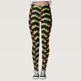 Bingo Kleurrijke Cirkel met Gouden Letters Leggings
