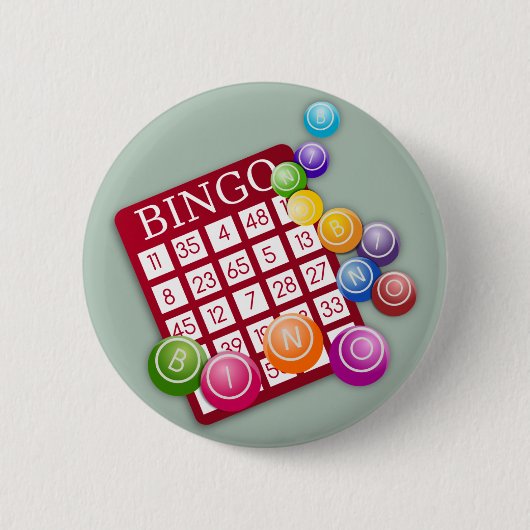 BINGO Knop Ronde Button 5,7 Cm (Voorkant)