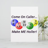 Bingo! Kom op Caller, maak me Holler. (Staand voorkant)