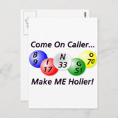 Bingo! Kom op Caller, maak me Holler. Briefkaart (Voorkant / Achterkant)