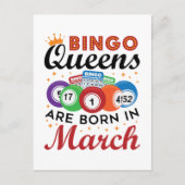 Bingo Koninginnen Worden Geboren in Maart Briefkaart (Voorkant)
