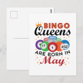 Bingo Koninginnen Worden Geboren In Mei Briefkaart (Voorkant / Achterkant)