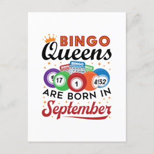 Bingo Koninginnen Worden in September Geboren Briefkaart