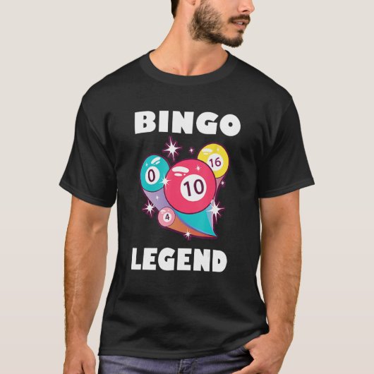 Bingo Legend Game Gambling Lucky Bingo Player Bing T-shirt (Voorkant)