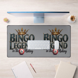 Bingo Legend gekroond in gouden Retro Typografie Bureaumat